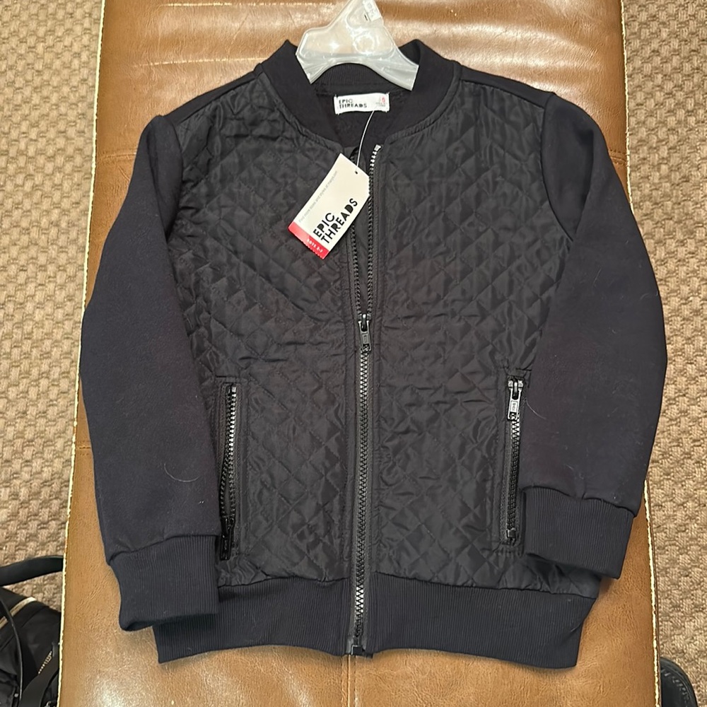 Epic Threads quilted jacket boys black